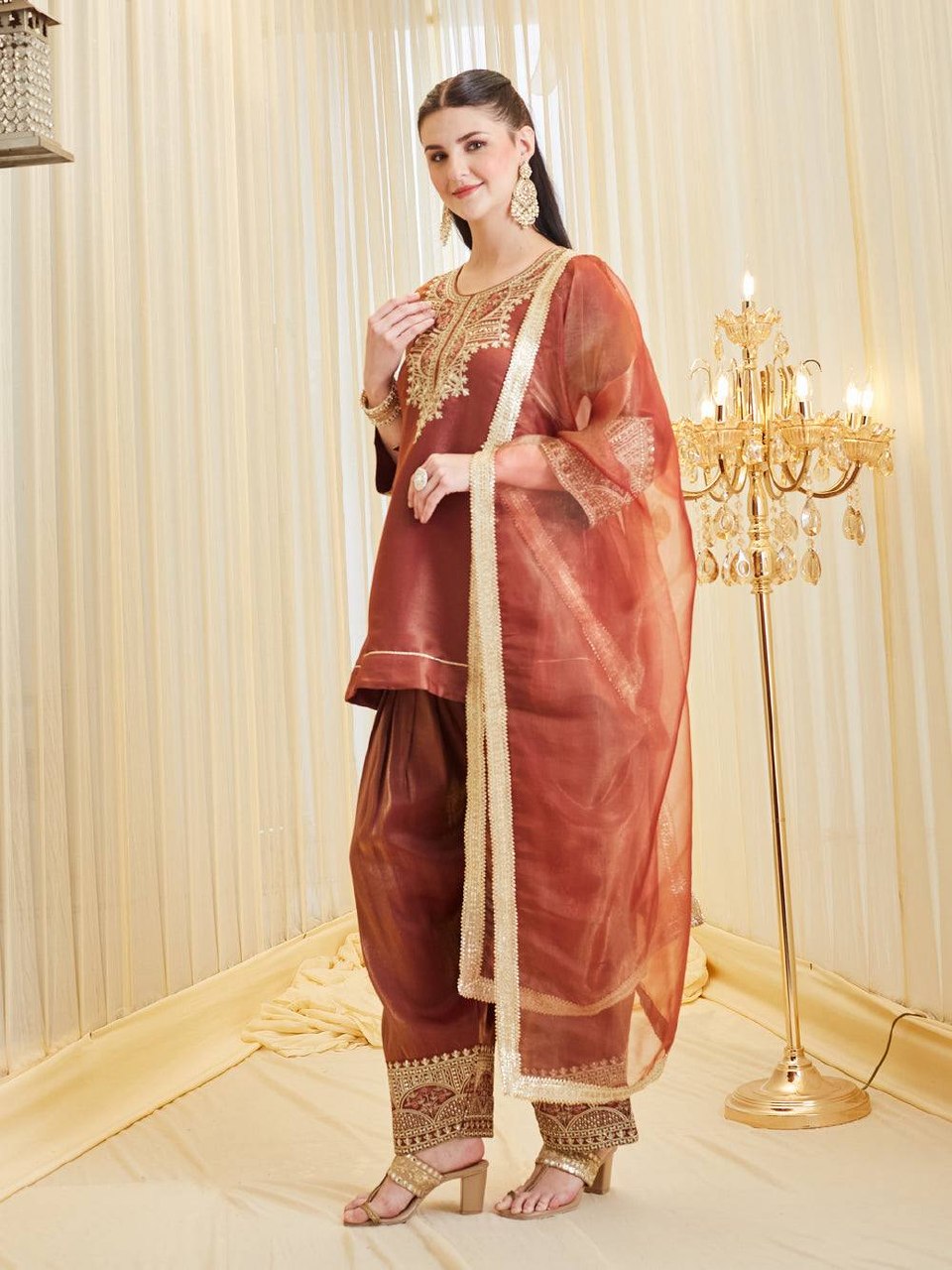 Midnight Terracotta Luminous Salwar Set